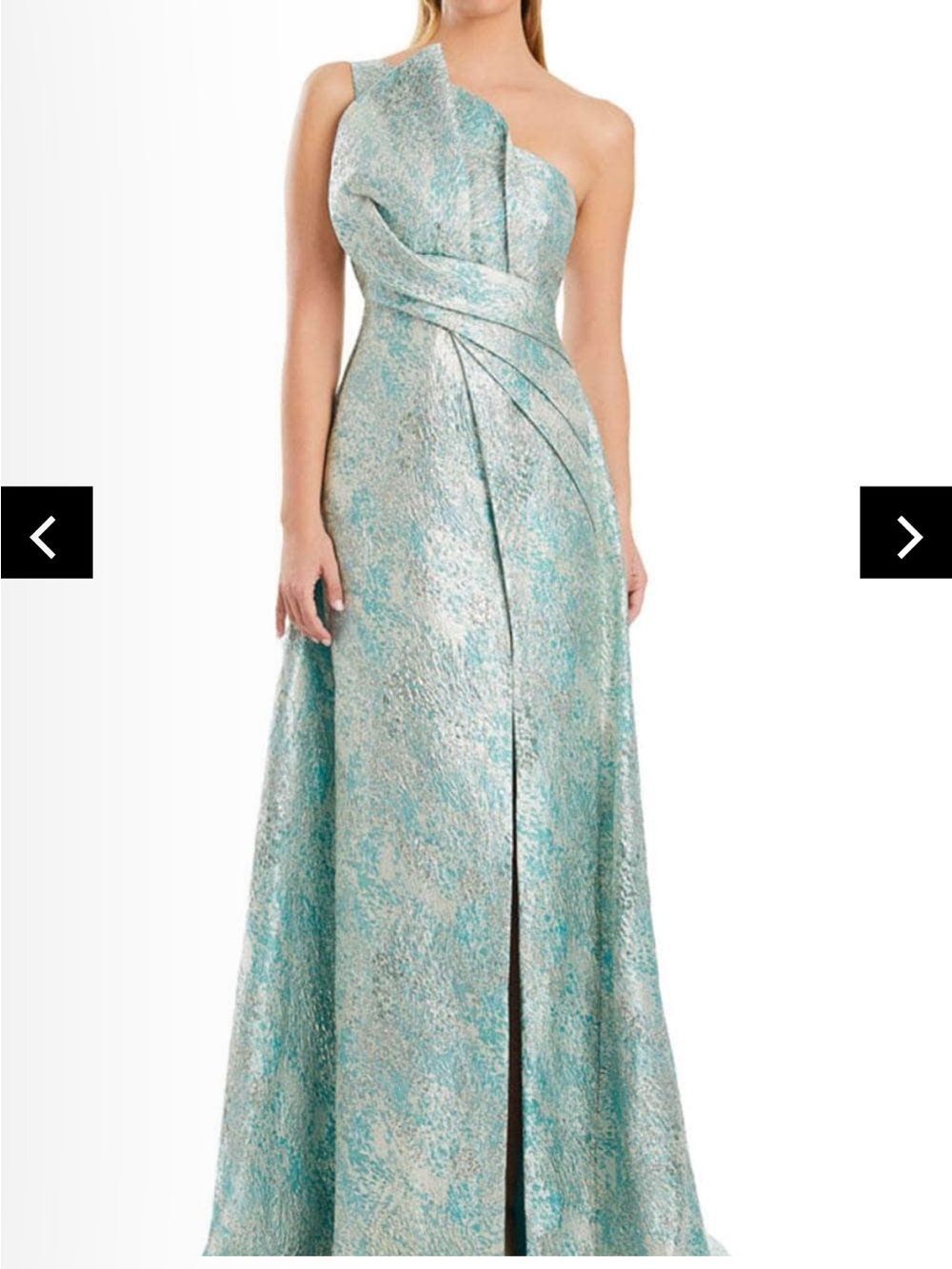 NWT Alexander by Daymor 3067S25 gown Seafoam green jacquard Mother of bride/groo